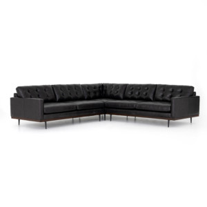 Lexi 3 Pc Sectional-Sonoma Black